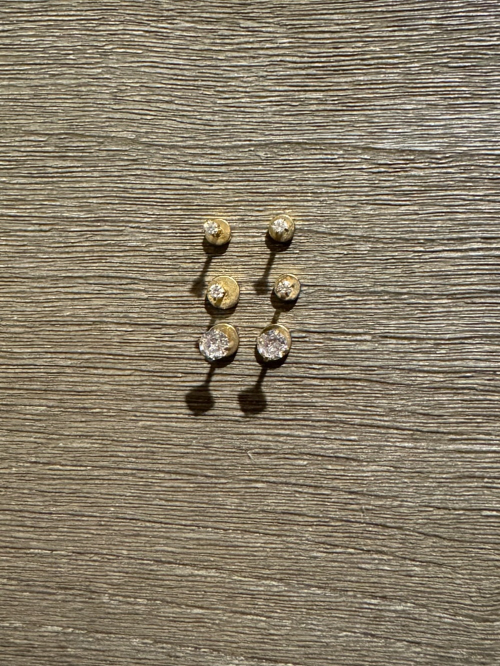 Gold-Tone Cubic Zirconia Stud Earring Set